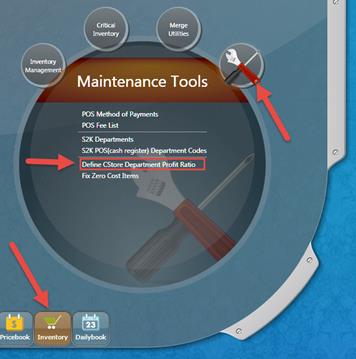 Setting Non Inventory Departments Expenses To Not Display On