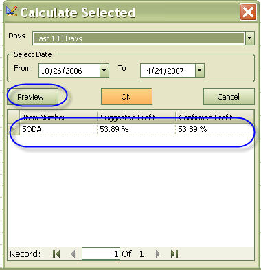 Calculate Selected Preview